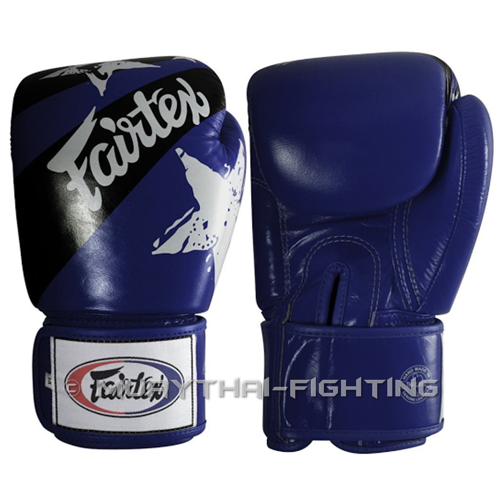 Fairtex Gloves Muay Thai Kick Boxing MMA K1 BGV1 BGV5 BGV6 Black Blue