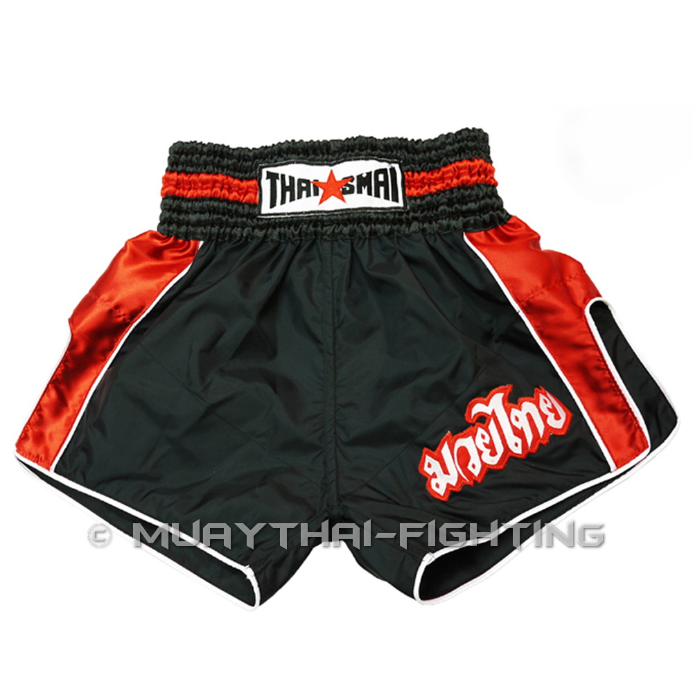 ThaiSmai Muay Thai Boxing Kick Boxing MMA Shorts S M L XL 3L 4L Black