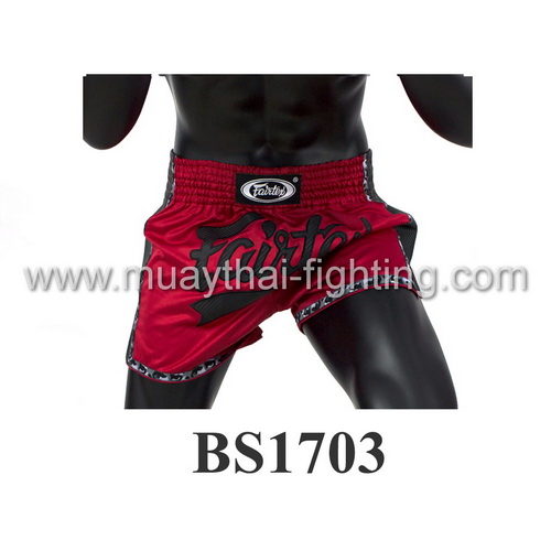 Fairtex Slim Cut Muay Thai Shorts Red/Black BS1703