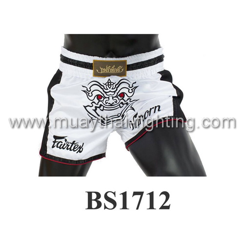 Fairtex Slim Cut Muay Thai Shorts White Vanorn BS1712