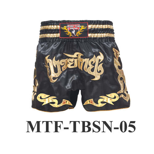 MuayThai-Fighting Boxing Shorts Black MTF-TBSN-05