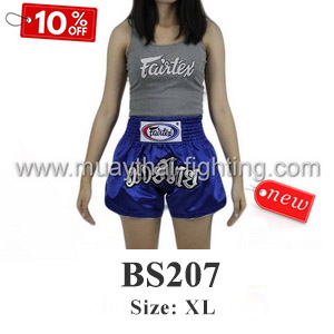 SALE 10% OFF Fairtex Muay Thai Shorts Women Cut Blue BS207 \"XL\"