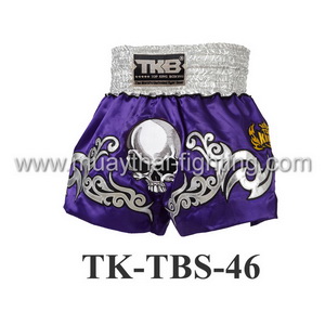 Top King Muay Thai Shorts Purple Death Skull TK-TBS-46