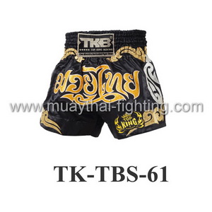 Top King Muay Thai Shorts Black/Gold TK-TBS-61