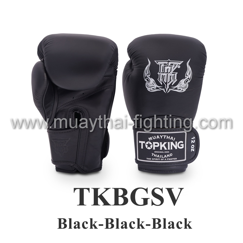 TOP KING Boxing Gloves “Super” TKBGSV Black/Black/Black
