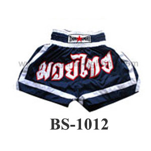 ThaiSmai Muay Thai Shorts Black Stiff Border BS-1012