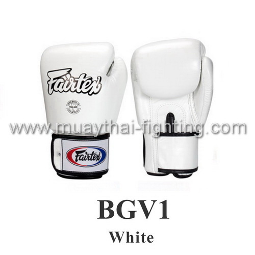 Fairtex Muay Thai Boxing Gloves BGV1 White