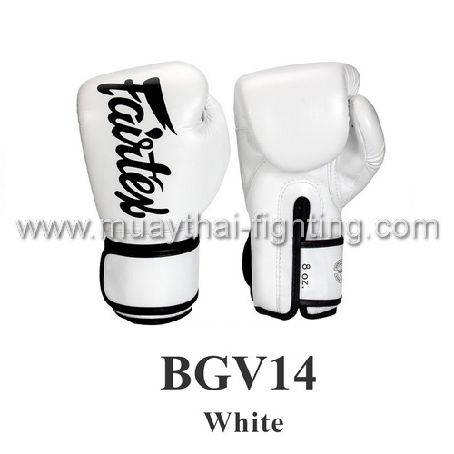 Fairtex Boxing Gloves Brand New Micro Fiber BGV14 White