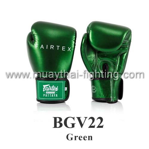 8/10/12/14/16 Oz BGV22 Fairtex Metallic Muay Thai Boxing Gloves 