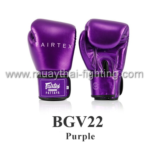 Fairtex \"Metallic\" Boxing Gloves BGV22 Purple
