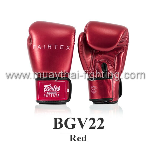 Fairtex "Metallic" Boxing Gloves BGV22 Red
