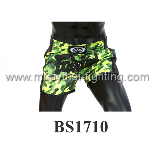 Fairtex Slim Cut Muay Thai Shorts Camo Green BS1710