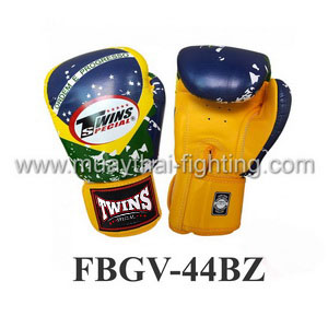 Twins Fancy Boxing Gloves Brazil Flag FBGV-44BZ