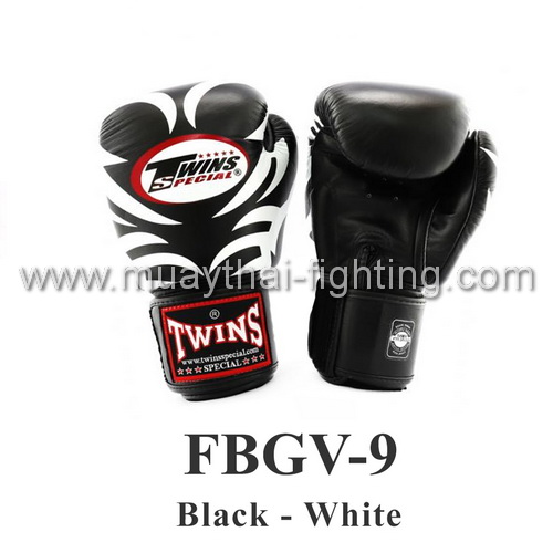 Twins Fancy Boxing Gloves Tattoo FBGV-9 Black