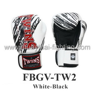 Twins Fancy Boxing Gloves New Collection FBGV-TW2 White/Black