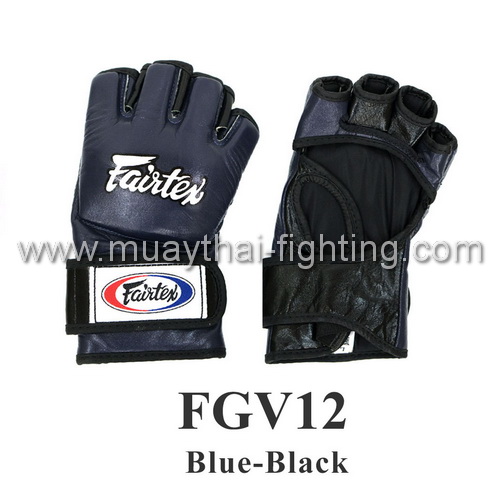 Fairtex Ultimate Combat Gloves with Open Thumb Loop FGV12 Blue