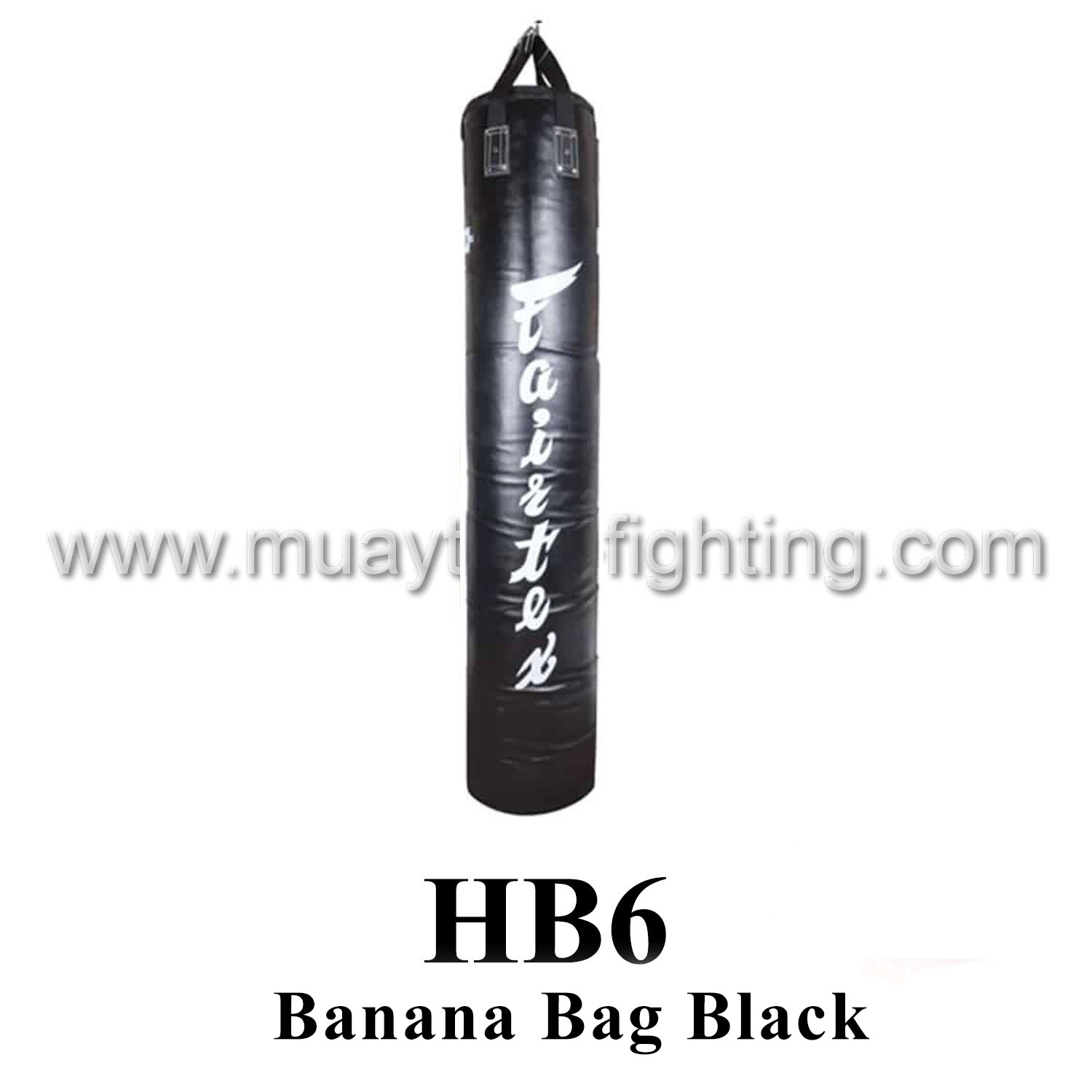 Fairtex 6ft Muay Thai Banana Bag Heavy Bag HB6 (UnFilled) Black