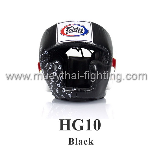 Fairtex Muay Thai Kick Boxing MMA K1 Black Head Gear Guard 