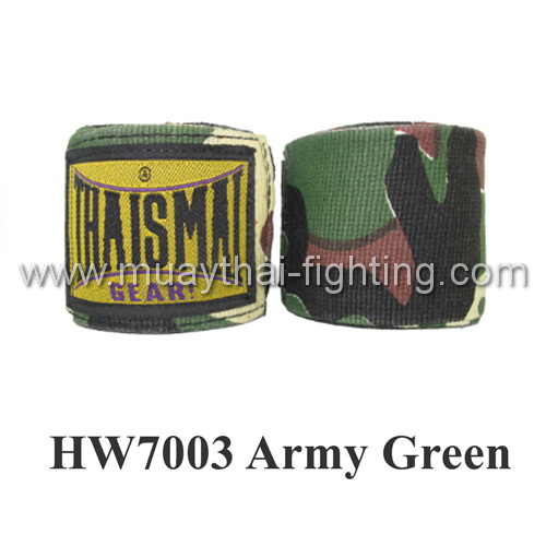 ThaiSmai Fancy Design Elastic Handwraps Army Green HW-7003