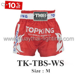 SALE 10% OFF Top King Muay Thai World Series Shorts Red size M