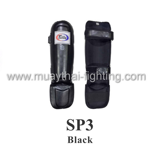 Fairtex Shin Guards Pro Style In Step Double Padded SP3 Black