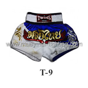 Twins Muay Thai Shorts Due Blue White T-9