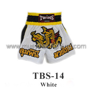 Twins Muay Thai Shorts Dragon TBS-14 White