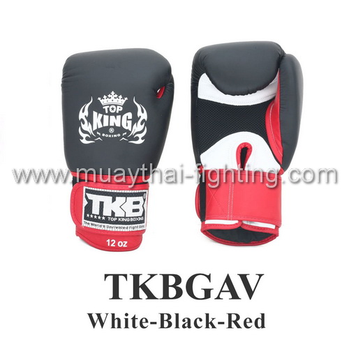 NWT TOP KING Boxing gloves White Red Black TKBGSA 01 Air Muay Thai MMA K1 Gloves 