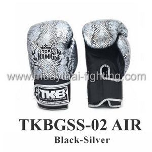 TOP KING Boxing Gloves Snake Design TKBGSS-02 Air-Black/Silver