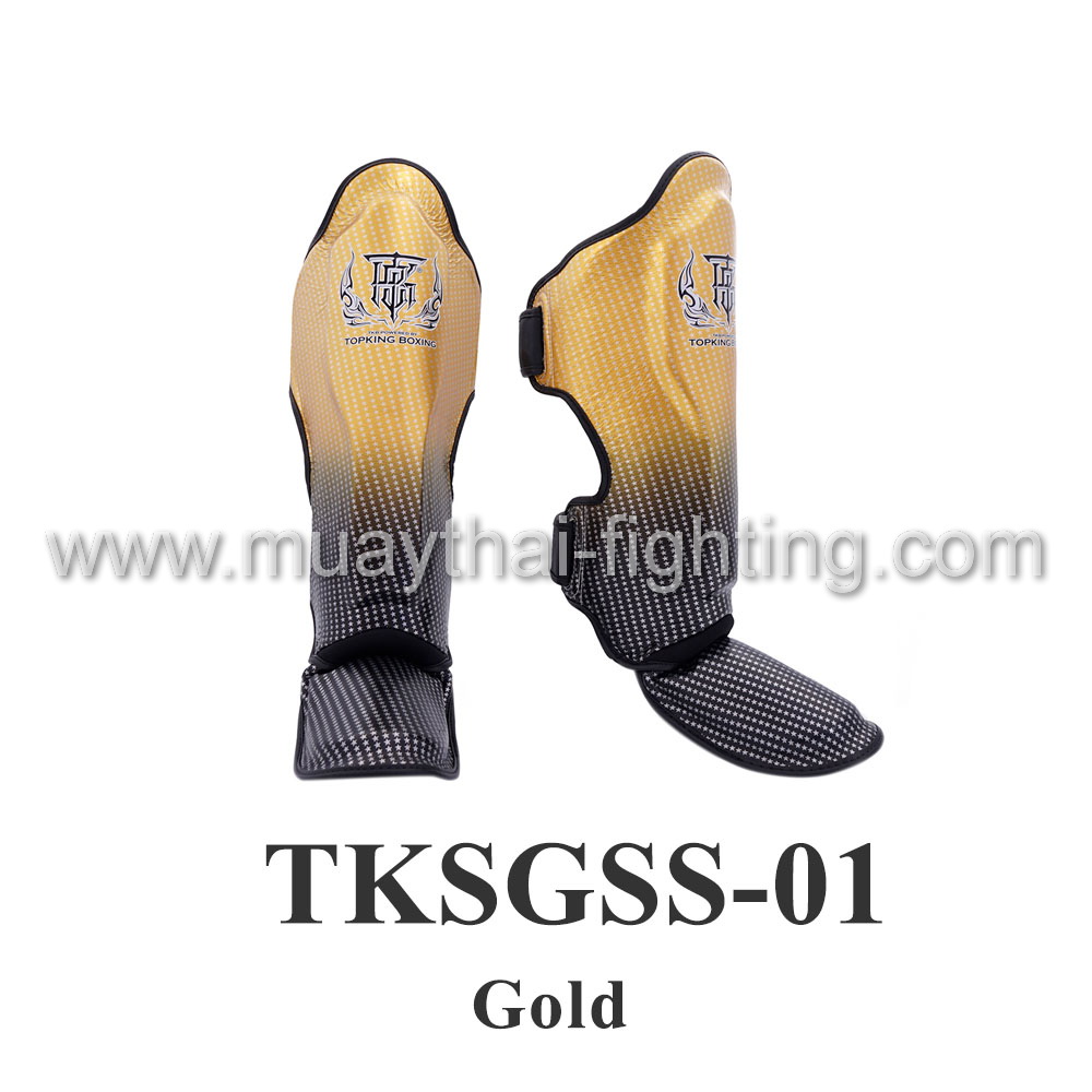 TOP KING Shin Guards Super Star TKSGSS-01 Gold