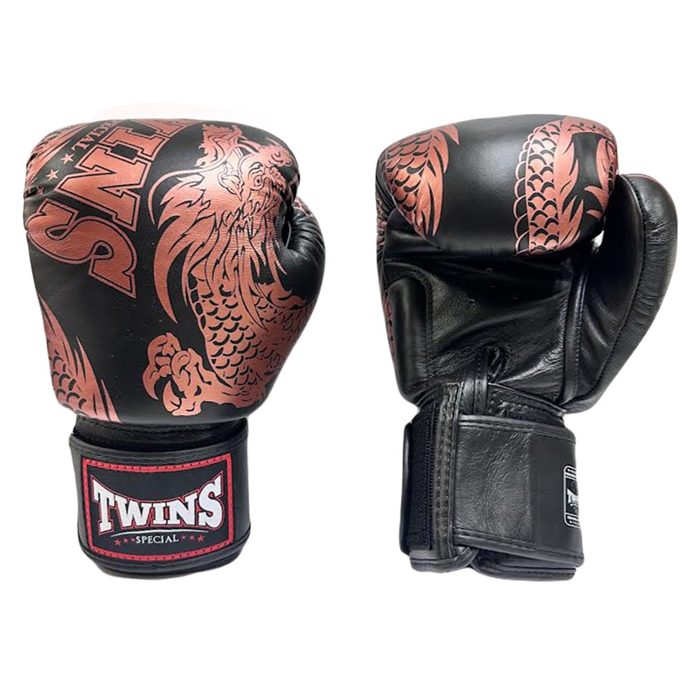 Twins Fancy Boxing Gloves Dragon Twins FBGVL3-49 Copper/Black