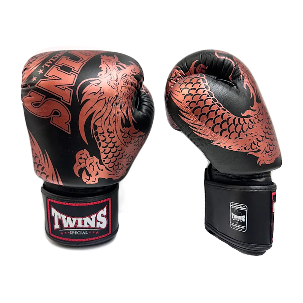 Twins Fancy Boxing Gloves Dragon Twins FBGVL3-49 Copper/Black