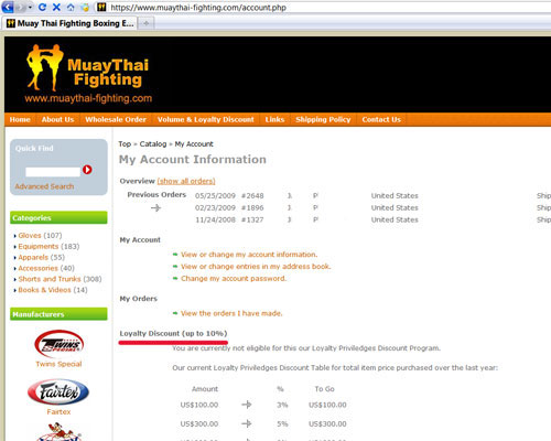 Muay Thai Fighting Loyalty Account