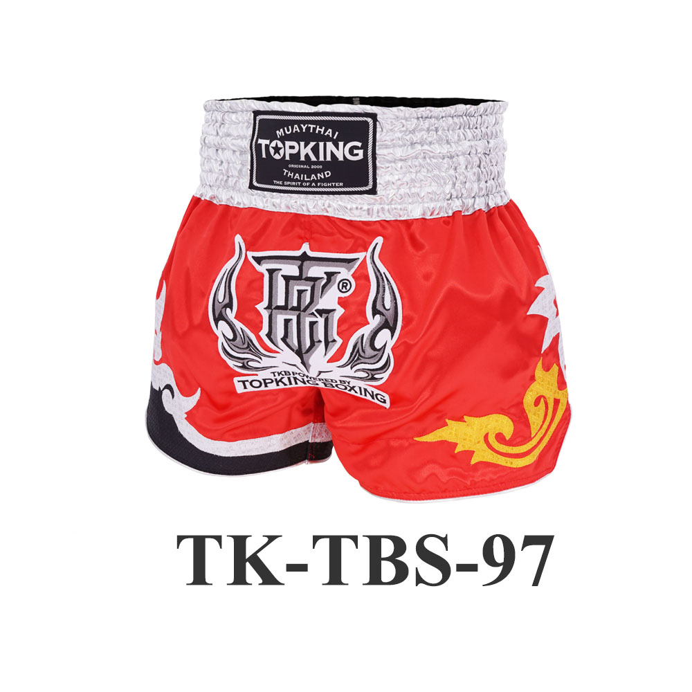 Top King Muay Thai Shorts Red/White TK-TBS-97 Top King Muay Thai Shorts Red/White TK-TBS-97