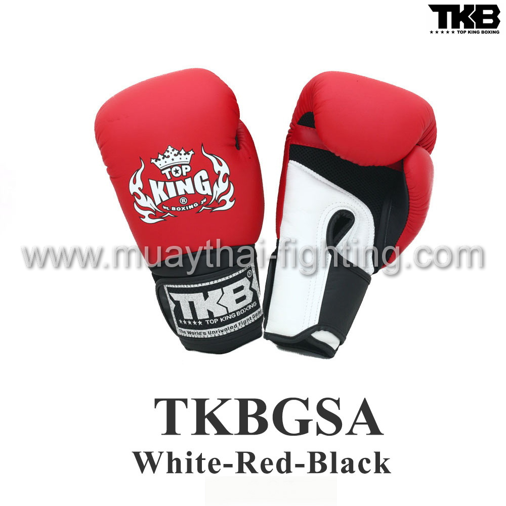 TOP KING Boxing Gloves Super “Air” TKBGSA Red TKB Logo
