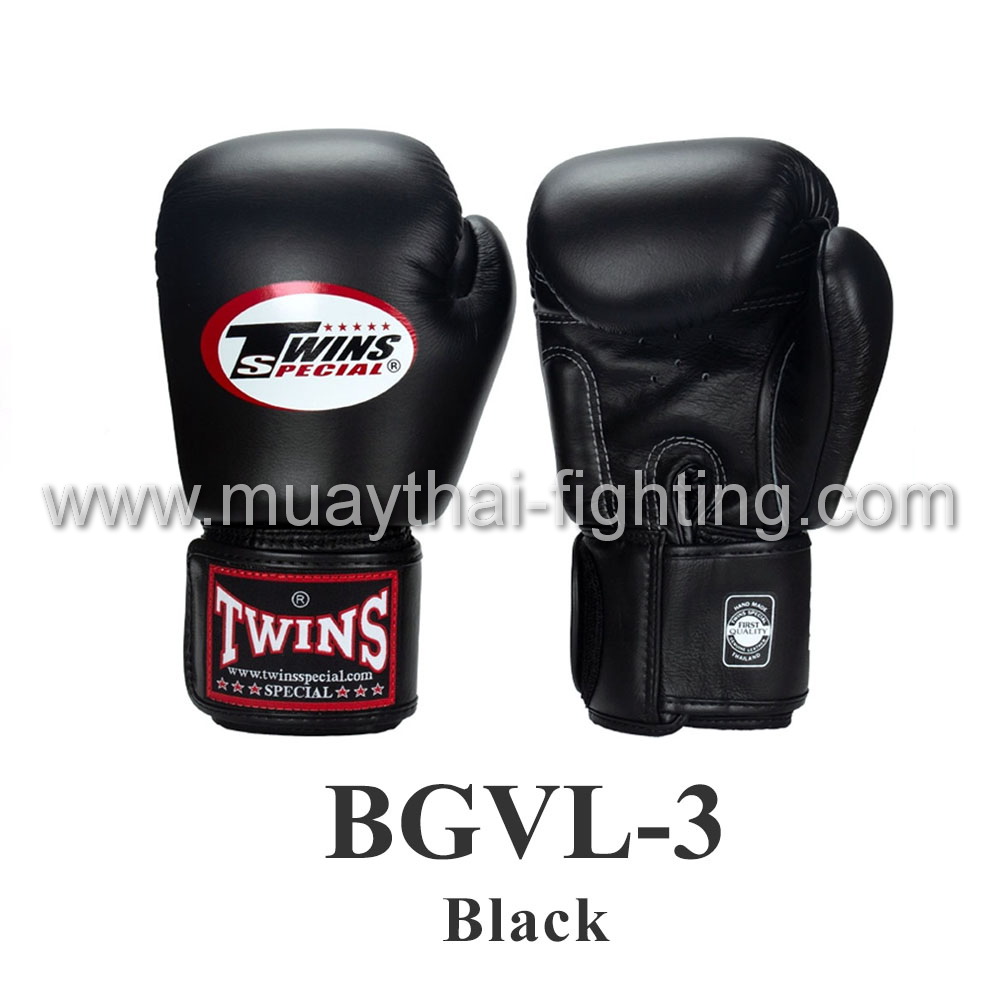 Twins Muay Thai Boxing Gloves BGVL-3 Black