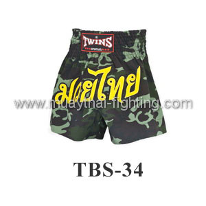 Twins Muay Thai Shorts Army Green TBS-34