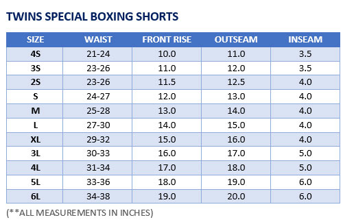 sizing chart