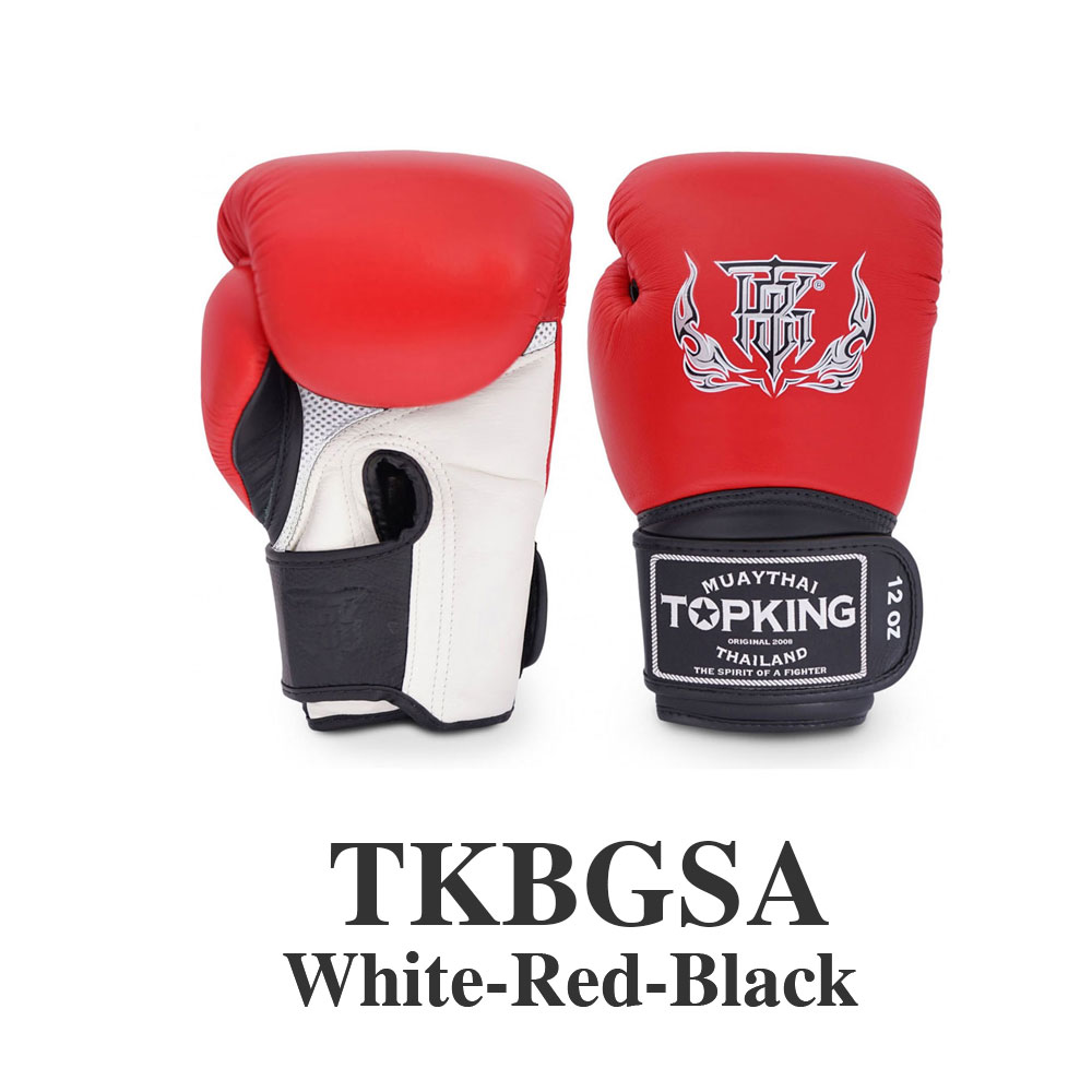 TOP KING Boxing Gloves Super “Air” TKBGSA-White/Red/Black